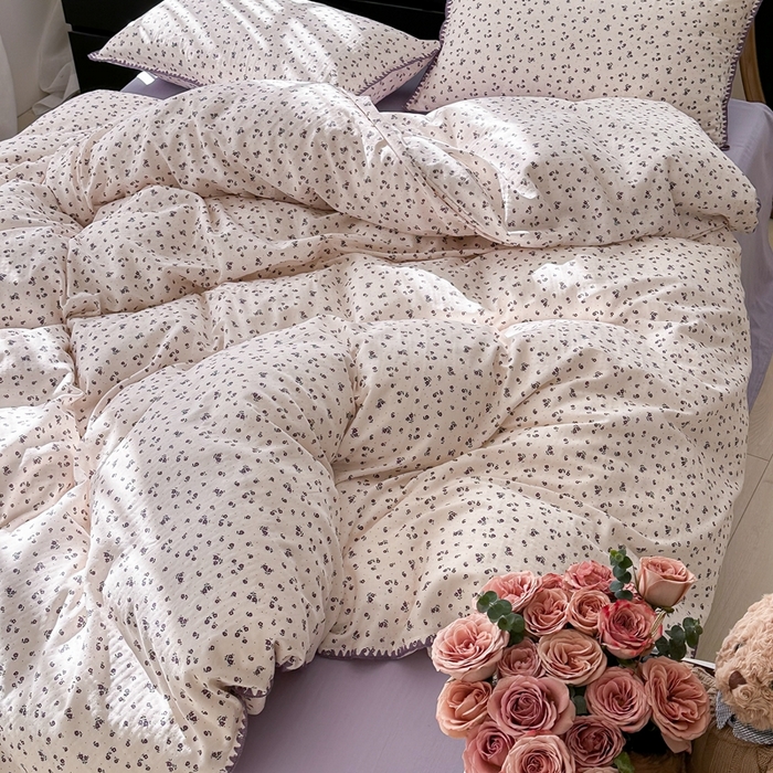 91家纺网 家纺一手货源 找家纺 （总）洋铭区（原狠狠爱） 2024新款全棉双层纱四件套