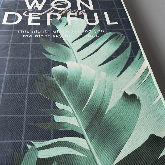 91家纺网 家纺一手货源 找家纺 多乐家纺 2024新款学生床数码大版印花冰丝凉席 芭蕉叶