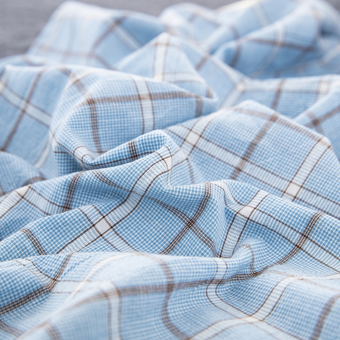 91家纺网 家纺一手货源 找家纺 大黄蜂家居家纺 2025新款日式纯棉水洗棉信封式枕套 千禧格蓝