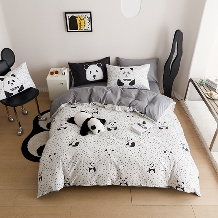 91家纺网 家纺一手货源 找家纺 （总）富瑞阁 2024新款ins13372全棉数码印花四件套