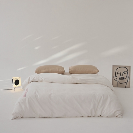 8小时 2024新款40S懒虫四件套系列---单被套 懒虫-白