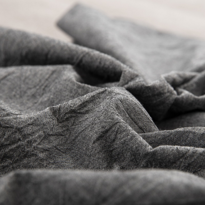 91家纺网 家纺一手货源 找家纺 大黄蜂家居家纺 2025新款日式纯棉水洗棉信封式枕套 低调灰