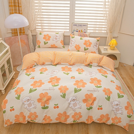 91家纺网 家纺一手货源 找家纺 （总）莎臣豹 2025新款植物羊绒单品印花被套可配同款枕套