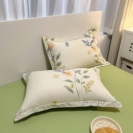 91家纺网 家纺一手货源 找家纺 尚帛 2024新款新疆棉磨毛印花单品枕套 暖居