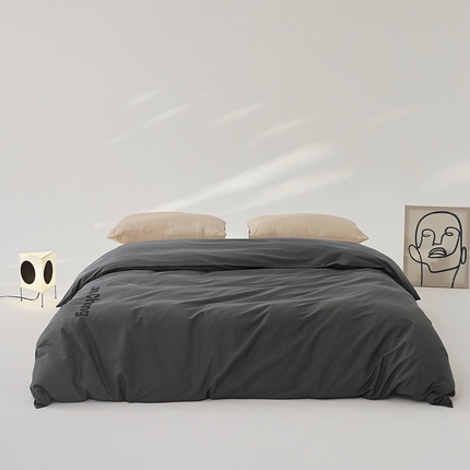 8小时 2024新款40S懒虫四件套系列---单被套 懒虫-炭黑
