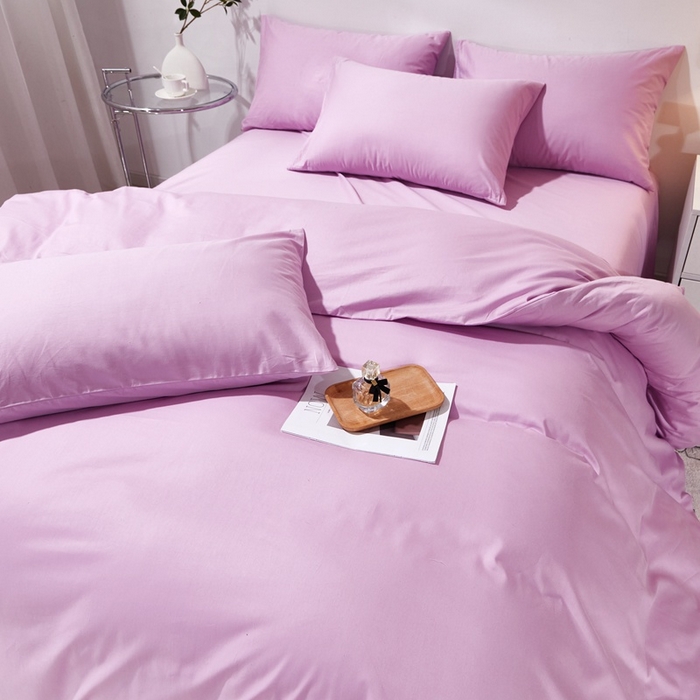 91家纺网 家纺一手货源 找家纺 （总）晶缦家纺 2025新款喷气全棉13376纯棉斜纹纯色多规格四件套和单品-沐色系列 单枕套