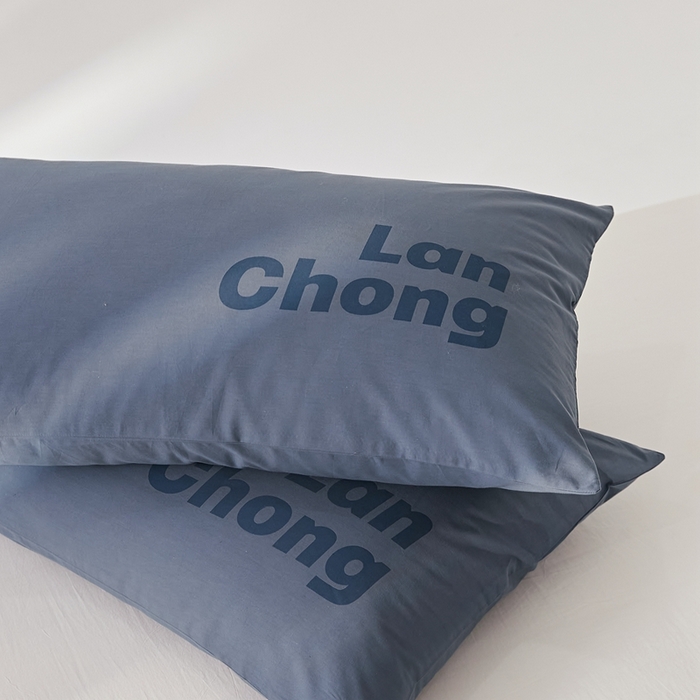 91家纺网 家纺一手货源 找家纺 8小时 2024新款40S懒虫四件套系列---枕头 懒虫-蓝