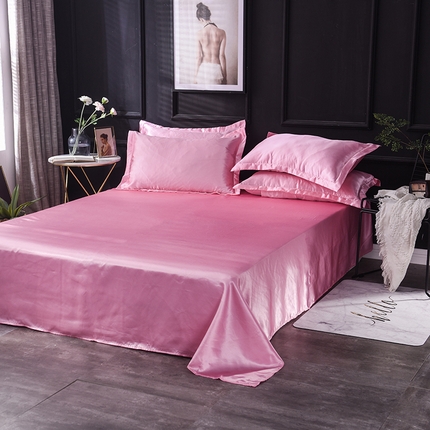 经年 2024新款特价款丝绸冰丝单品套件系列 单床单 粉色