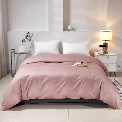 91家纺网 家纺一手货源 找家纺 （总）晶缦家纺 2025新款喷气全棉13376纯棉斜纹纯色多规格四件套和单品-沐色系列 单被套