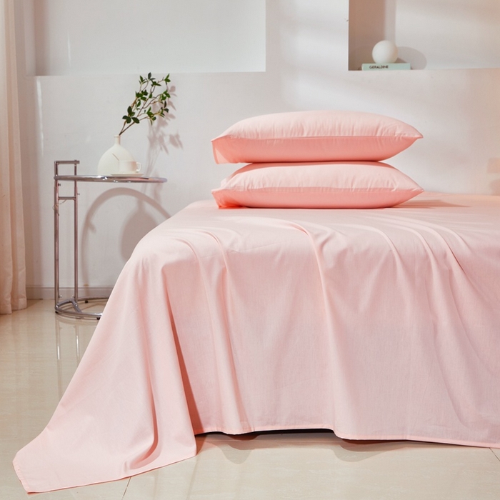 91家纺网 家纺一手货源 找家纺 （总）晶缦家纺 2025新款喷气全棉13376纯棉斜纹纯色多规格四件套和单品-沐色系列 单床单