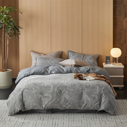 91家纺网 家纺一手货源 找家纺 （总）玉宇阁家居 2024新款新春全棉双色大提花四件套系列-流沙