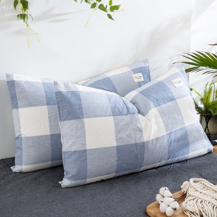 91家纺网 家纺一手货源 找家纺 （总）大黄蜂家居家纺 2025新款日式纯棉水洗棉信封式枕套