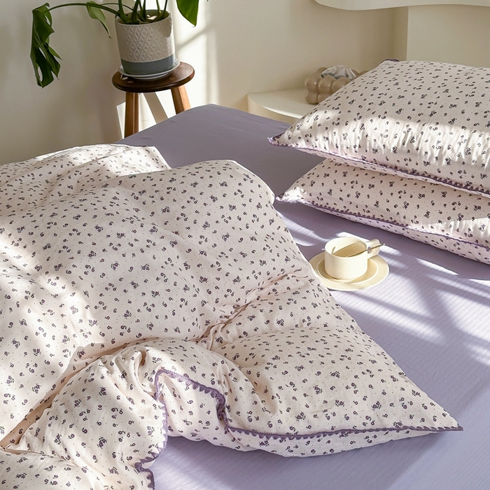 91家纺网 家纺一手货源 找家纺 （总）洋铭区（原狠狠爱） 2024新款全棉双层纱四件套