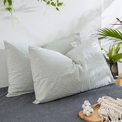 91家纺网 家纺一手货源 找家纺 （总）大黄蜂家居家纺 2025新款日式纯棉水洗棉信封式枕套