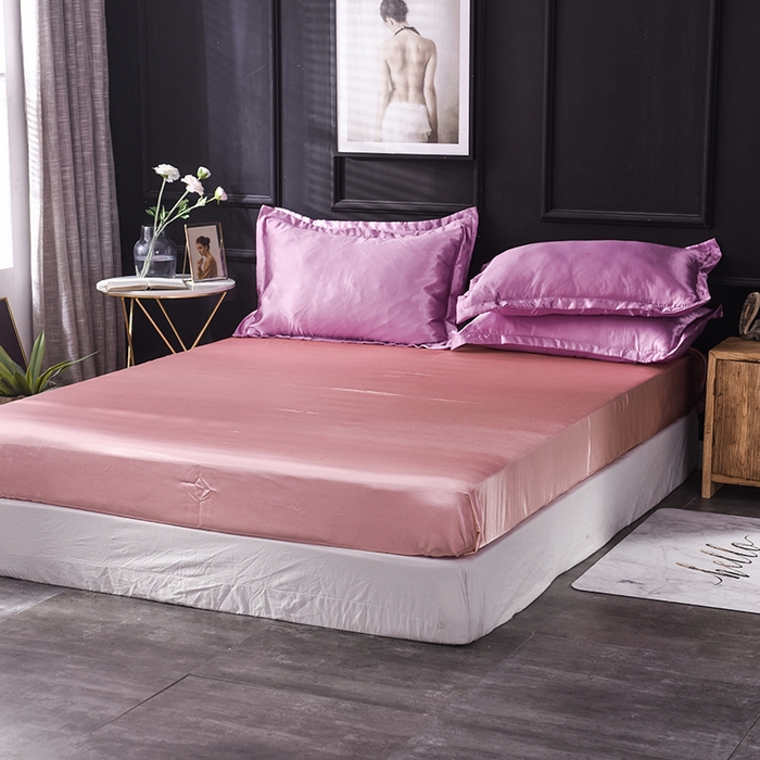 91家纺网 家纺一手货源 找家纺 经年 2025新款特价款丝绸冰丝单品套件系列 单被套 豆沙玉色