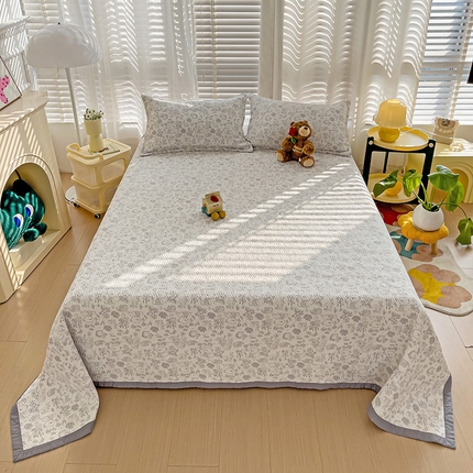 2024新款A类60支双面全棉高温水洗夹棉单床盖填充新疆棉花 神秘熊