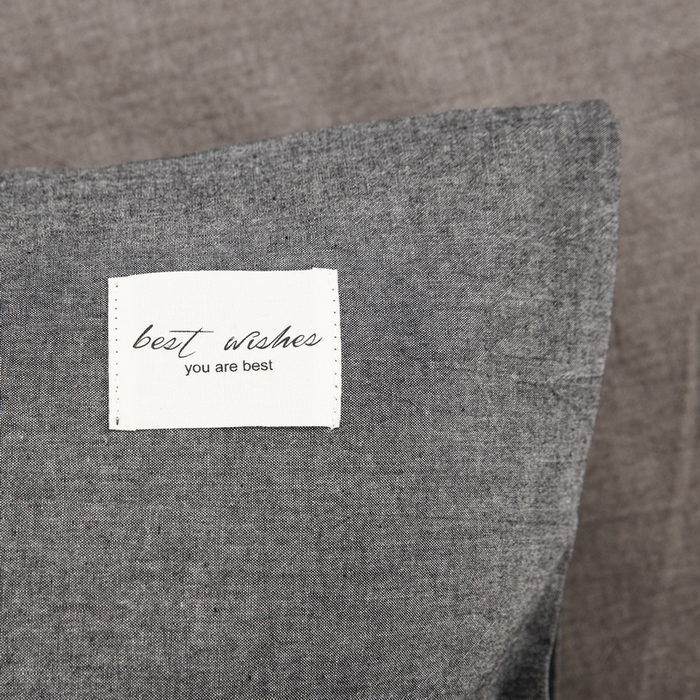 91家纺网 家纺一手货源 找家纺 大黄蜂家居家纺 2025新款日式纯棉水洗棉信封式枕套 低调灰