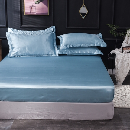 91家纺网 家纺一手货源 找家纺 （总）6经年 2025新款特价款丝绸水洗冰丝真丝单床笠 直播爆款