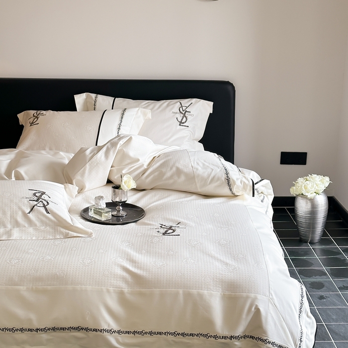 91家纺网 家纺一手货源 找家纺 馨蕊家居 2024春夏新品新疆阿克苏100支高定系列四件套-里奥 里奥-月光白