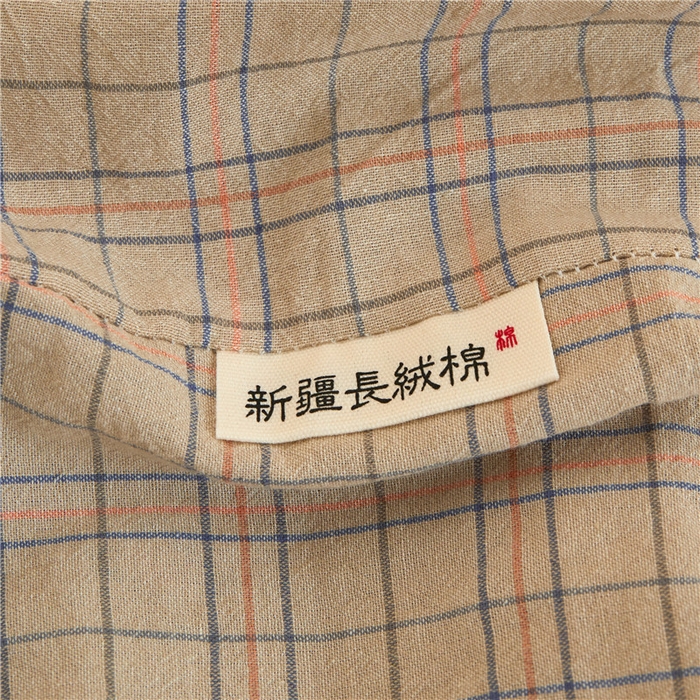 91家纺网 家纺一手货源 找家纺 喜居 2024新款A类色织纯棉水洗棉100%新疆棉全棉床笠 落日格