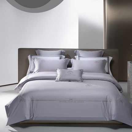 91家纺网 家纺一手货源 找家纺 （总）高大尚2025春夏新品长绒棉高端绣花四件套-法尔曼