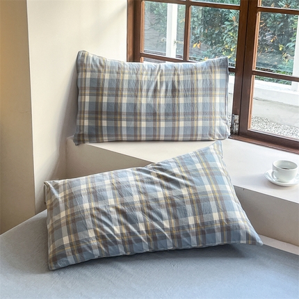 91家纺网 家纺一手货源 找家纺 （总）北欧良品 2024新款A类全棉色织水洗棉单枕套