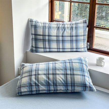 91家纺网 家纺一手货源 找家纺 （总）北欧良品 2024新款A类全棉色织水洗棉单枕套