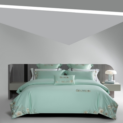 91家纺网 家纺一手货源 找家纺 （总）高大尚2025春夏新品长绒棉高端绣花四件套