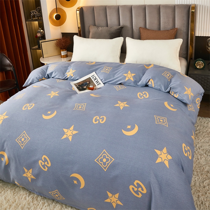 91家纺网 家纺一手货源 找家纺 尚帛 2024新款新疆棉磨毛印花单品被套 星际浩渺-灰