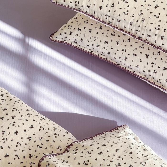 91家纺网 家纺一手货源 找家纺 洋铭区（原狠狠爱） 2024新款全棉双层纱四件套 幸运小花