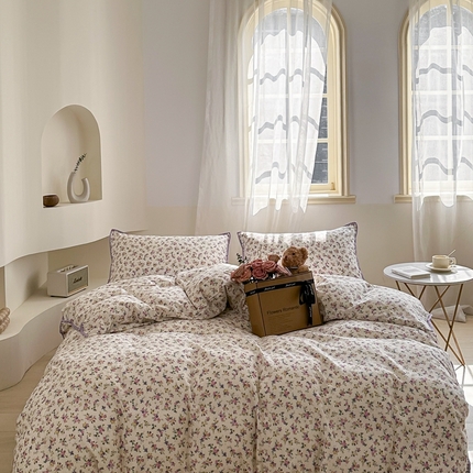 91家纺网 家纺一手货源 找家纺 （总）洋铭区（原狠狠爱） 2024新款全棉双层纱四件套