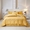 91家纺网 家纺一手货源 找家纺 晶缦家纺 2024新款喷气全棉13376纯棉斜纹纯色多规格四件套和单品-沐色系列 四件套 沐色-杏黄
