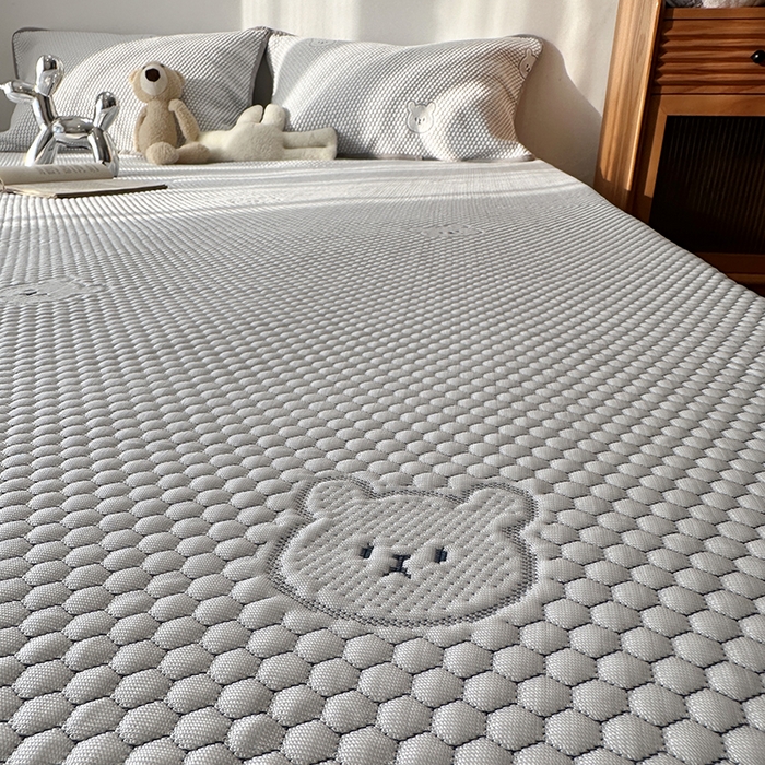 91家纺网 家纺一手货源 找家纺 （总）千朵  2024新款床笠款3D凉感豆豆凉席