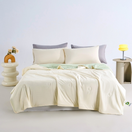 梦恬佳2024新款A类冰淇凌凉感丝夏被 奶油杏