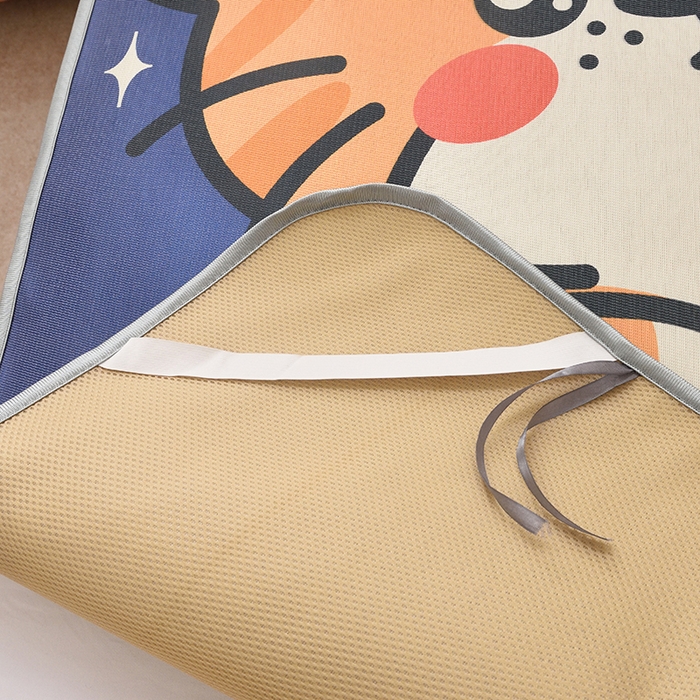 91家纺网 家纺一手货源 找家纺 多乐家纺 2024新款学生床数码大版印花冰丝凉席 萌虎