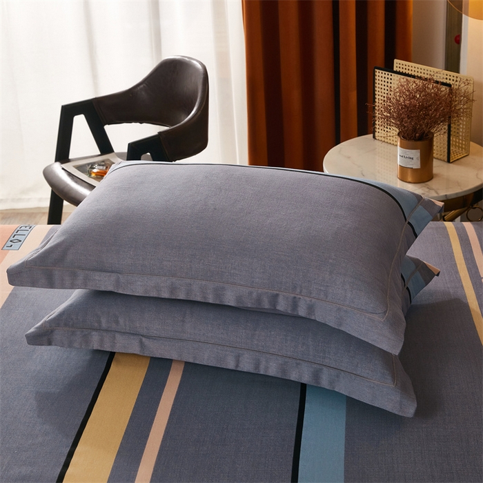 91家纺网 家纺一手货源 找家纺 尚帛 2024新款新疆棉磨毛印花单品枕套 致青春-灰