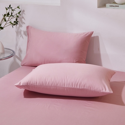 91家纺网 家纺一手货源 找家纺 （总）晶缦家纺 2025新款喷气全棉13376纯棉斜纹纯色多规格四件套和单品-沐色系列 单枕套