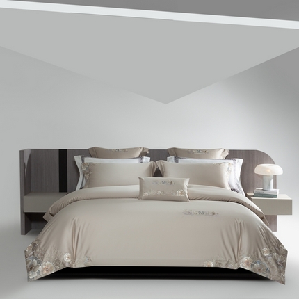 91家纺网 家纺一手货源 找家纺 （总）高大尚2025春夏新品长绒棉高端绣花四件套