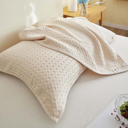 91家纺网 家纺一手货源 找家纺 （总）爱港家纺 2024新款A类全棉华夫格纯棉枕头巾枕巾纱布枕套巾