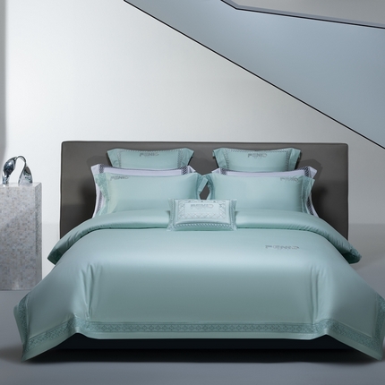 91家纺网 家纺一手货源 找家纺 （总）高大尚2025春夏新品长绒棉高端绣花四件套-芬迪