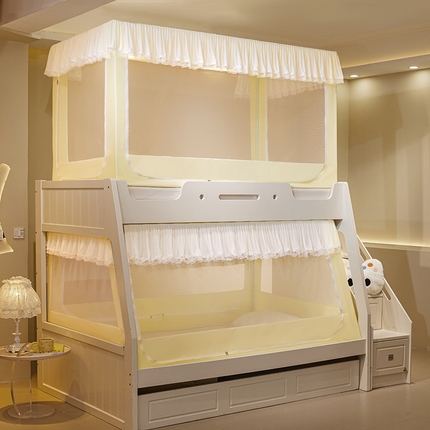 91家纺网 家纺一手货源 找家纺 （总）安金蚊帐 2024新款新型上下铺防尘顶子母床蚊帐