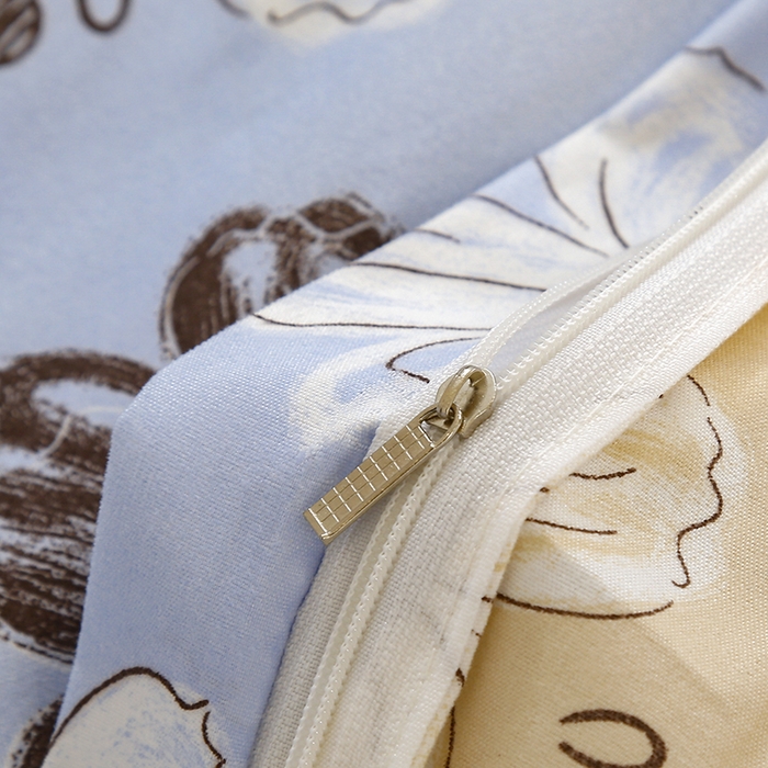 91家纺网 家纺一手货源 找家纺 2024新款小清新ins风芦荟棉亲肤棉磨毛四件套植物羊绒直播 初夏花开