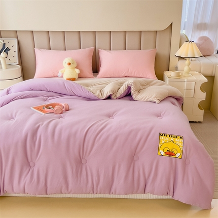 金帛坊 2024新款保暖火山熔岩鸭冬被被子被芯 芋紫