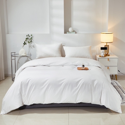 91家纺网 家纺一手货源 找家纺 （总）晶缦家纺 2025新款喷气全棉13376纯棉斜纹纯色多规格四件套和单品-沐色系列 单被套