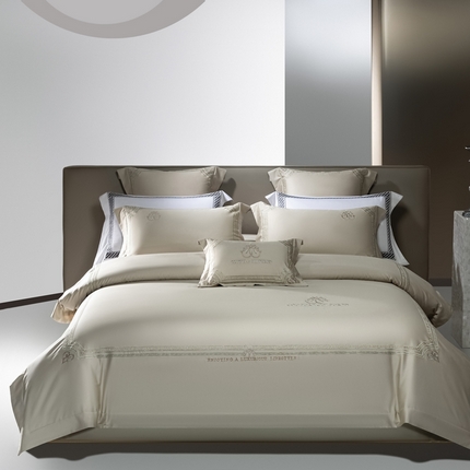 91家纺网 家纺一手货源 找家纺 （总）高大尚2025春夏新品长绒棉高端绣花四件套-法尔曼