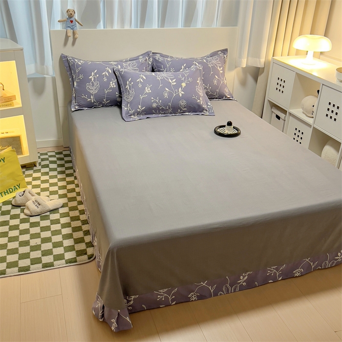 91家纺网 家纺一手货源 找家纺 尚帛 2024新款新疆棉磨毛印花单品枕套 艾米尔-蓝