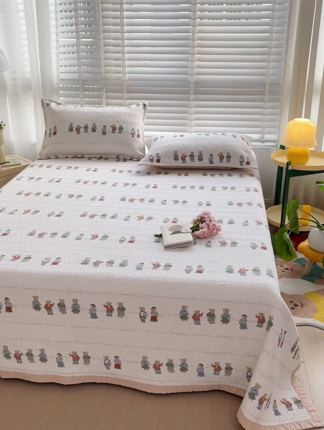 91家纺网 家纺一手货源 找家纺 2024新款A类60支双面全棉高温水洗夹棉单床盖填充新疆棉花 好朋友