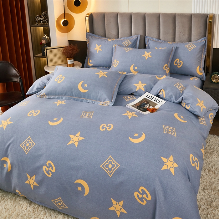 91家纺网 家纺一手货源 找家纺 尚帛 2024新款新疆棉磨毛印花单品被套 星际浩渺-灰