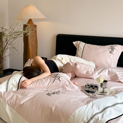 91家纺网 家纺一手货源 找家纺 （总）馨蕊家居 2024春夏新品新疆阿克苏100支高定系列四件套-里奥