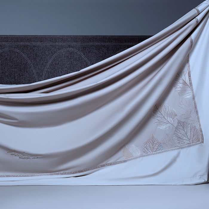 91家纺网 家纺一手货源 找家纺 高大尚2025春夏新品长绒棉高端绣花四件套-香榭丽 香榭丽-绅士灰